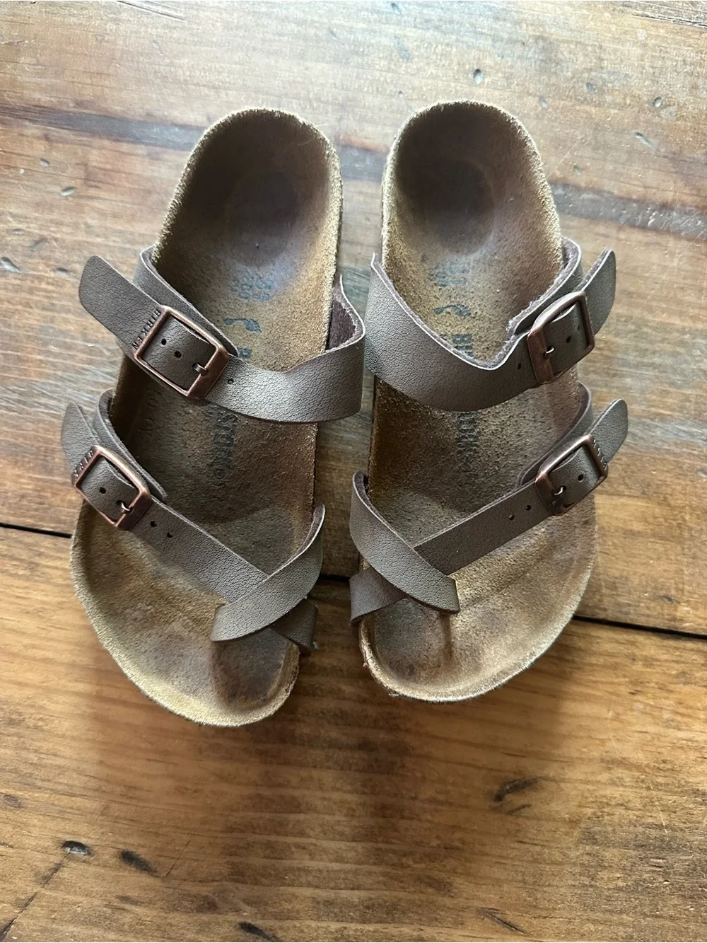 Birkenstock Mayari Brown Leather Sandals Size 31